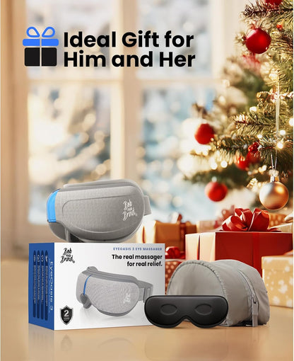 BOB AND BRAD Eye Massager with Heat and Cooling, FSA Eligible HSA Birthday Gifts for Women Men, EyeOasis 3 Elite Eye Massager for Migraine, Heated Eye Mask for Dry Eye Head Tension and Stress Relief