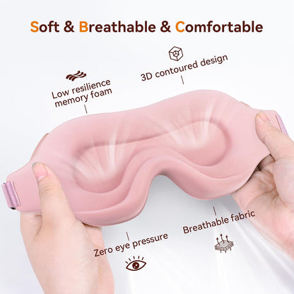 Sleep Mask, EVA BELLE Heated Eye Mask, Electric Sleeping Eye Mask, Warm Eye Compress Mask for Stye Relief, Adjustable Temperature & Timer, Electric Eye Heating Pad for Men Women-Graphene Heating