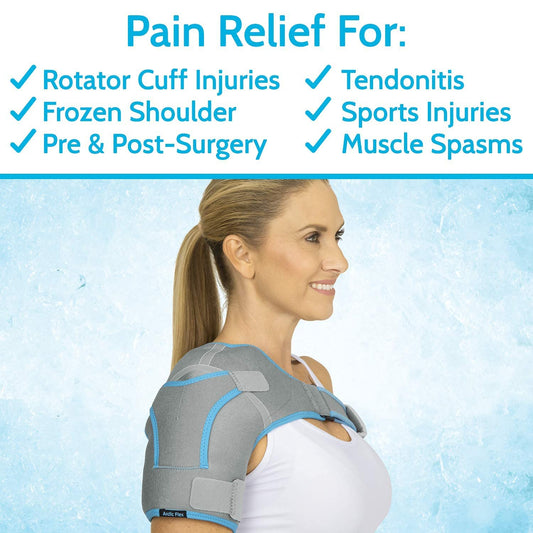 Arctic Flex Shoulder Ice Pack Brace - Rotator Cuff Cold Gel Wrap Therapy
