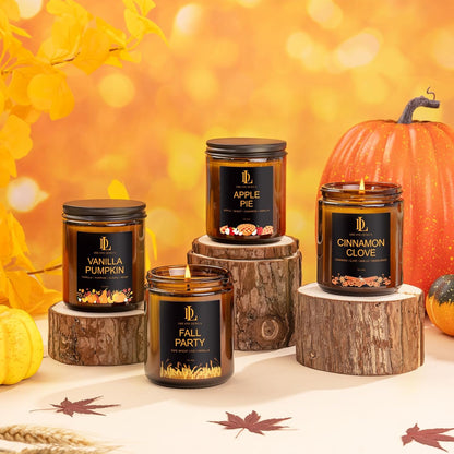 Scented Candles Set, 4 Pack Soy Candles for Home Scented, Candle Gifts for Women Men, 28oz 200 Hours Burn, Scents of Pineapple Cocktail/Coconut Vanilla/Pink Sands/Bahamian Breeze