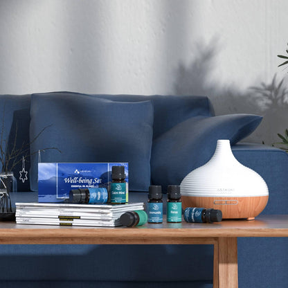ASAKUKI Essential Oils for Diffuser –6 Mood Essential Oil Blends (Breathe, Uplift, Sensual, Balance, Unwind, Rest) for Morning to Night Rituals, Home & Daily Use-Thoughtful Gift