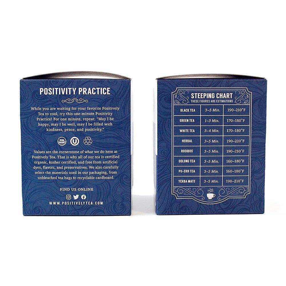 Positively Tea, Organic Earl Grey De La Crème Black Tea Bags, 20 Count