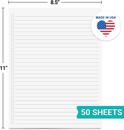 321Done Checklist Notepad, 5.5x8.5 Inches, 50 Sheets, To Do List