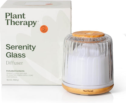 Plant Therapy Home Drift Linen Essential Oil Diffuser, Stylish Linen Cover Adds a Soft, Natural Touch to Any Space, Intermittent & Continuous Mist, Color-Changing Light, 320 Square Feet Coverage