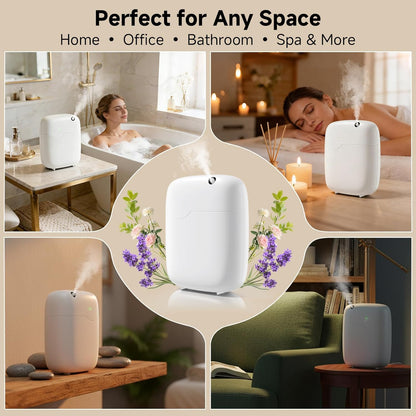 Waterless Essential Oil Diffuser - 3000 Sq.Ft Coverage, Whole-House Scent Diffuser Machine for Aromatherapy, 400ml Capacity, App Control Cold Air Oil Diffusers for Home Hotel Large Room Office Gifts