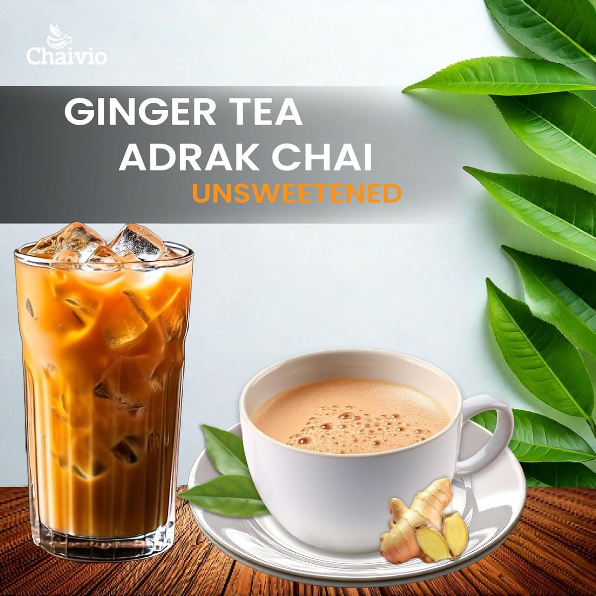 Chaivio Masala Chai Tea Latte, Unsweetened Instant Powder, Authentic Chai-with Natural Ingredients, No Preservatives, Tea Powder, Quick and Healthy Chai(1 lb)
