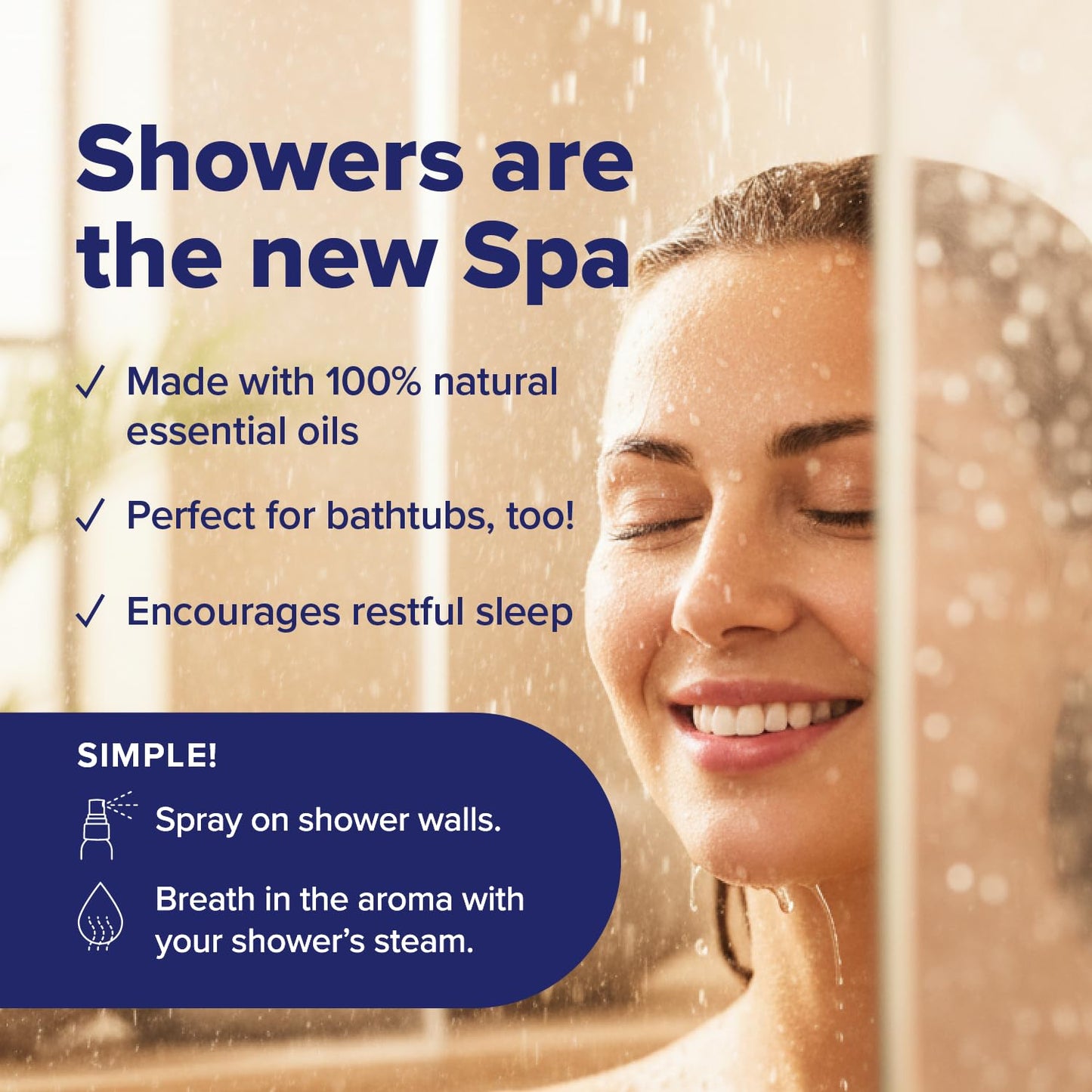 MOXĒ Eucalyptus Oil Shower Mist, Spa Steam Spray, Certified Natural 100% Essential Oils, Made in USA, Aromatherapy, Sinus Congestion Relief, Tension Relief, 4 Ounces