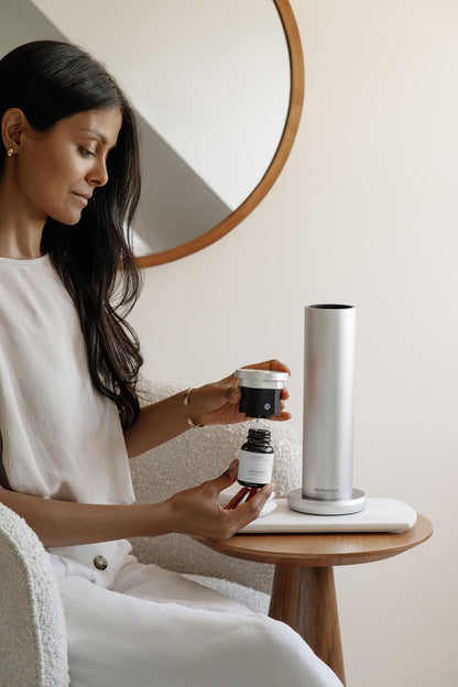 AromaTech New AroMini BT Plus Scent Diffuser w/Bluetooth – Cold-Air Diffusion Scent Machine for Home, Office, Hotel, Spa – Nebulizing Diffusion System for Essential Oil Blends (Black)