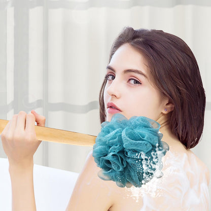 Back Scrubber for Shower & Body, Long Handle Bath Brush with Loofah Sponge, Exfoliating Shower Brush for Men and Women