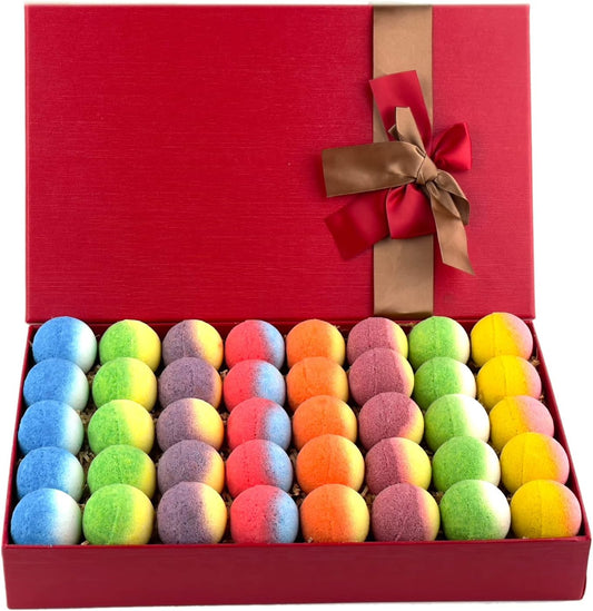 48pcs Bath Bombs for Kids with Toy Inside, Organic Colorful Bubble Bath for Kids Safe, Best Birthday, Party, Easter Bath Bombs Gift Set for Girls and Boys