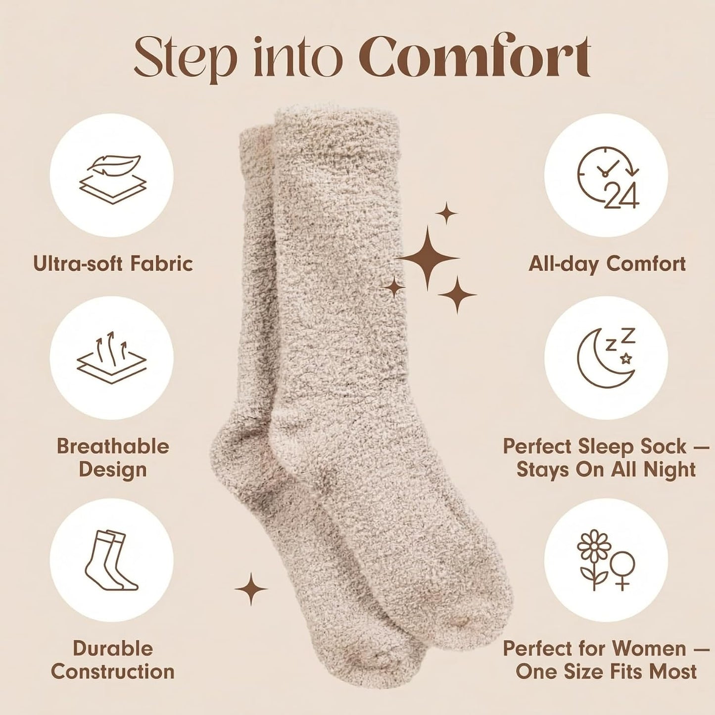 Unboxme Gifts Warm & Cozy Ultra-Luxe Cloud Sock, Gift for Women & Men