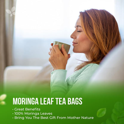 FreshDrinkUS, Premium Moringa Leaf Tea, 135 Count, Pure, Caffeine Free