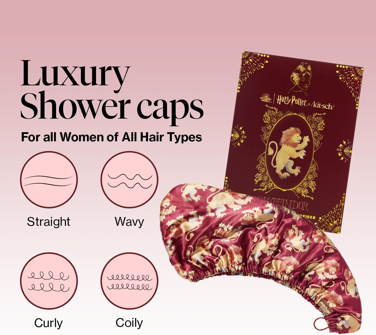 Kitsch Microfiber Hair Towel Wrap for Women – Ultra Absorbent Microfiber Bath Towels for Wet, Curly, Long or Short Hair – Anti-Frizz Hair Wrap, Great Hair Products Gift for Women – Pink