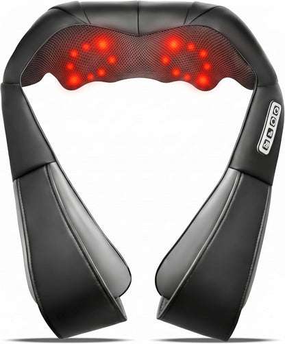 UFFAE Shiatsu Neck and Back Massager with Heat, Electric Deep Tissue Kneading Neck and Shoulder Massage (NOT Cordless)