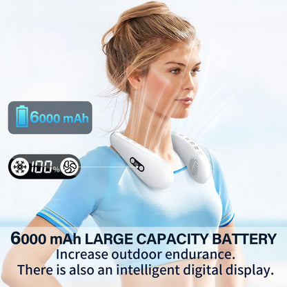 Neck Fan Back-Windy 6000mAh with Cooling Plate Bladeless Portable
