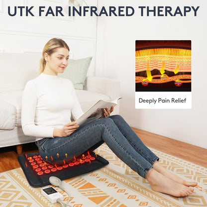 UTK Far Infrared Heating Pad for Back Pain, Small 19x15 in, 60 Pure Jade