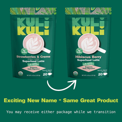 Kuli Kuli Organic Moringa Powder Matcha Green Tea Latte - Lion's Mane