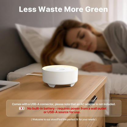 Kipcush White Noise Machine for Sleeping – High-Fidelity Non-Looping Sounds, Dimmable Night Light, USB Powered, Sleep Sound Machine for Baby, Kids & Adults (A - Model White+, Standard)