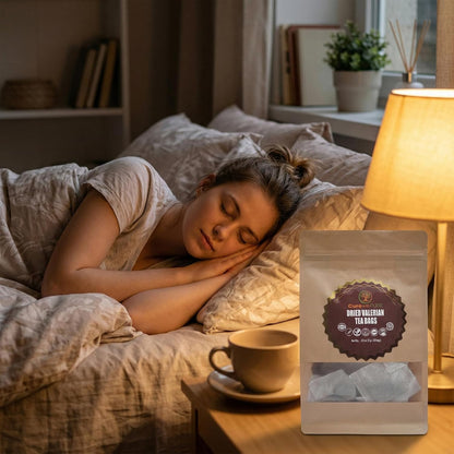 Cure Wid Pure Organic Valerian Root Tea Bags for Sleep Bleach-Free 50 Bags