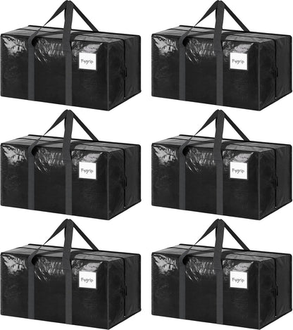 Extra Heavy Duty Large Moving Bags with Strong Zipper, Dark Blue