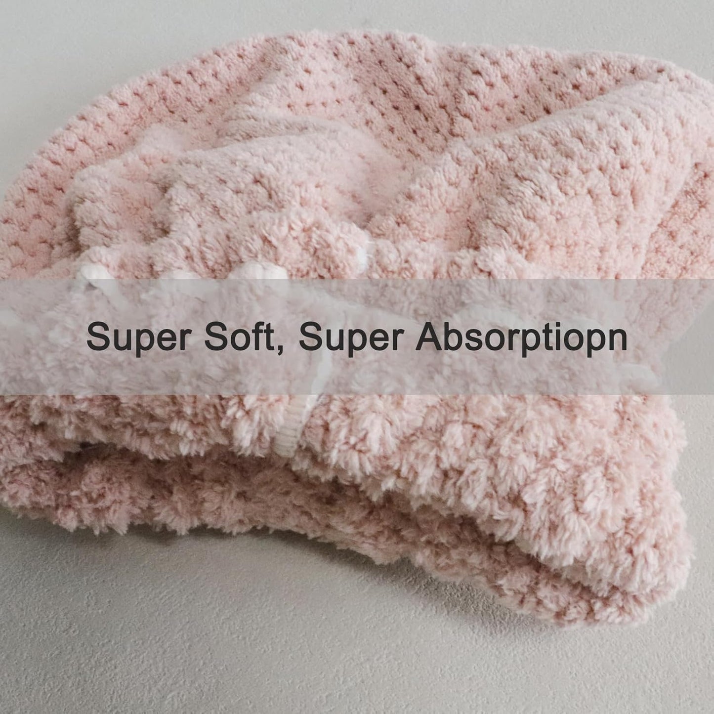 Jseng 2PC Microfiber Hair Drying Caps, Extrame Soft & Ultra Absorbent, Fast Drying Hair Turban Wrap Towels Shower Cap for Girls and Women