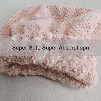 Jseng 2PC Microfiber Hair Drying Caps, Extrame Soft & Ultra Absorbent, Fast Drying Hair Turban Wrap Towels Shower Cap for Girls and Women