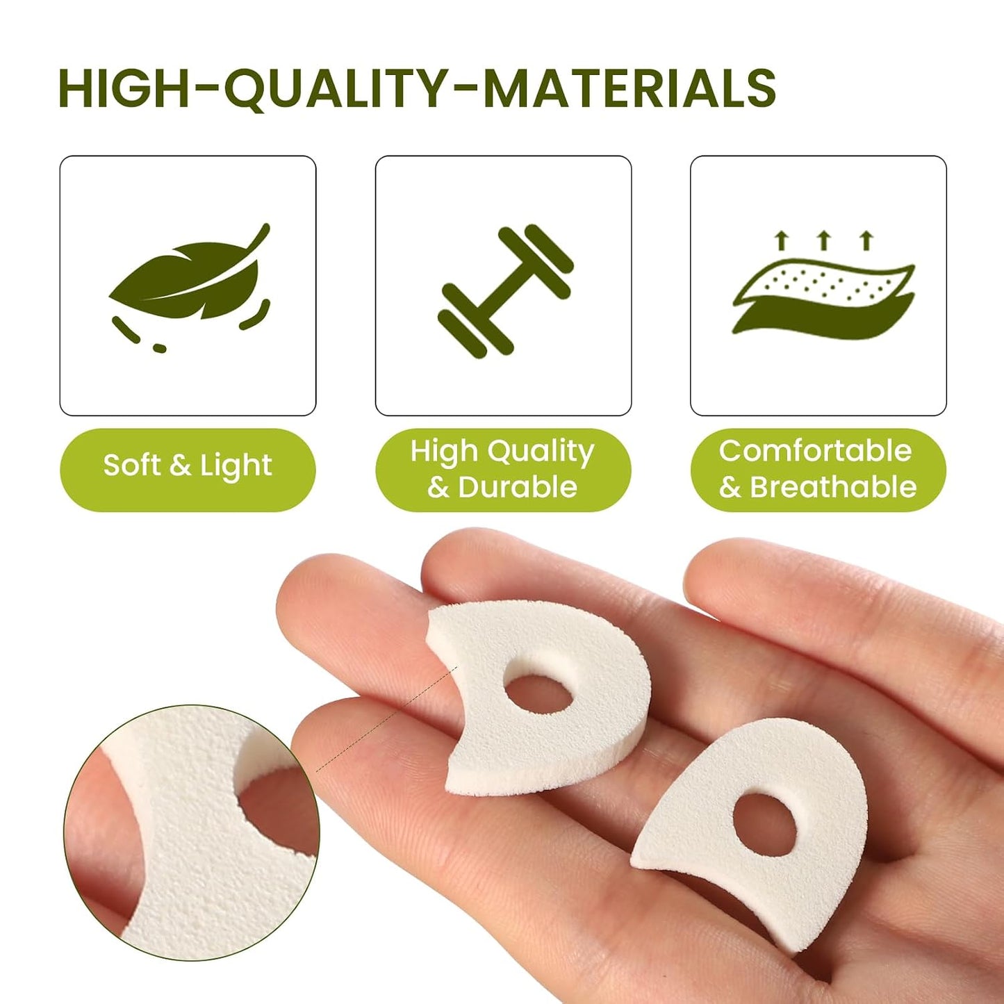 Bukihome 44-Pack Foam Toe Separators – Soft & Breathable Toe Spacers for Women & men, Help Align Overlapping Toes, Relieve Friction & Pressure, Ideal for Daily Comfort