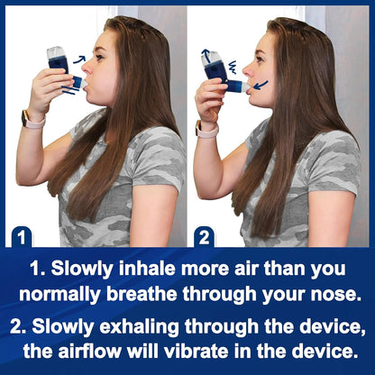 Flutter Valve Device for Lungs, Breathing Exercise Devicefor Lungs, Adjustable Resistance for Natural Mucus Removal, Portable Lung Exerciser Device | Breathing Trainer