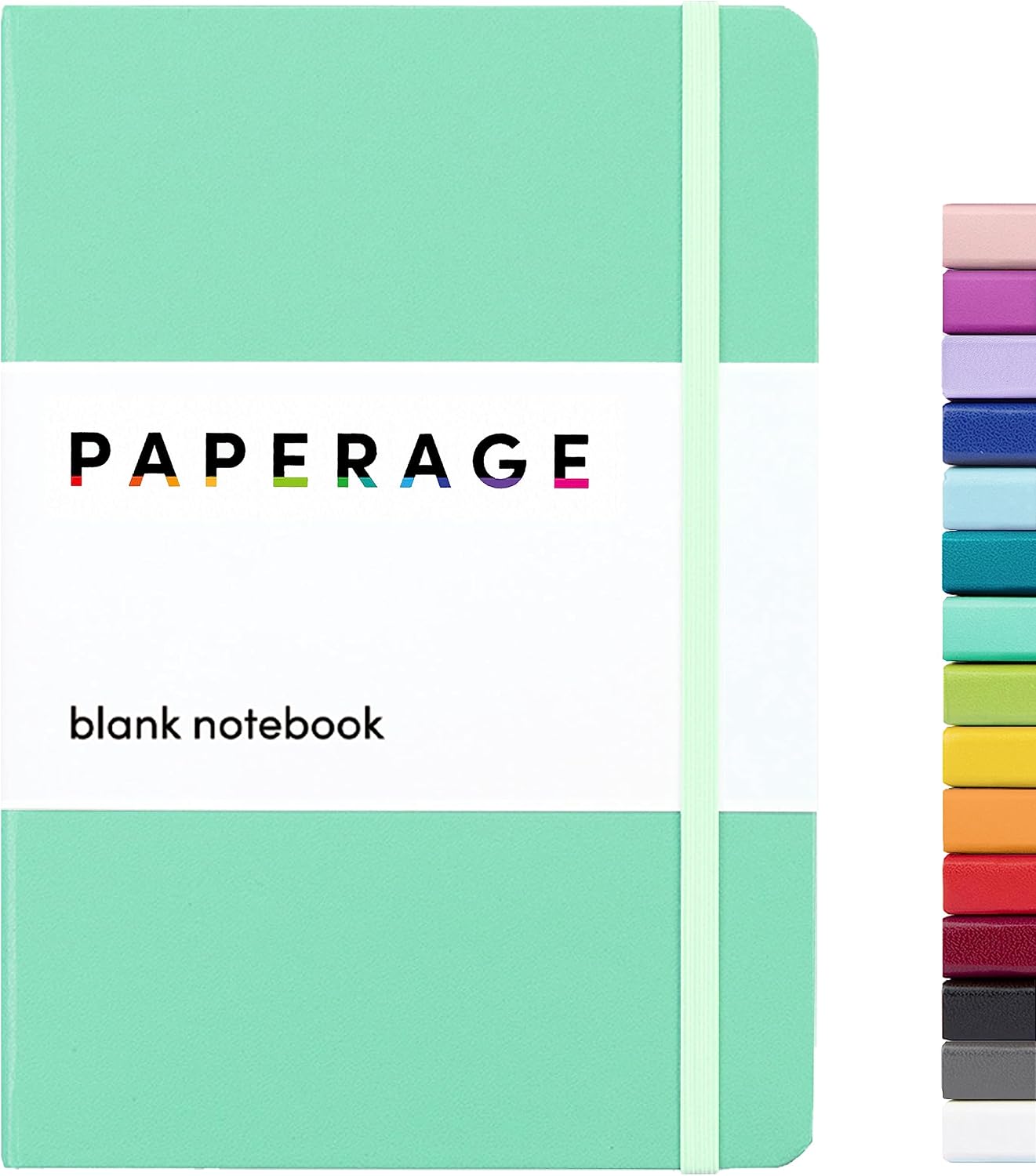 PAPERAGE Lined Journal Notebook, Hardcover Journal for Women & Men, 160 Pages, (5.6 in x 8 in), College Ruled Journaling Notebook for Work, School Supplies & Note Taking, (Black)