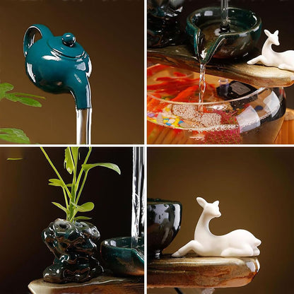 Small Tabletop Water Fountain, Tabletop Fountain Indoor Waterfall Fish Tank