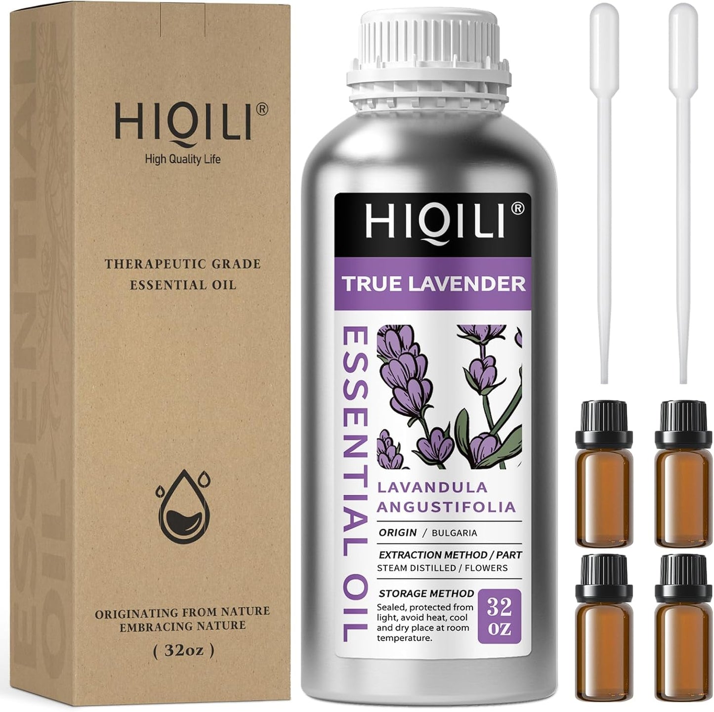 HIQILI Lavender Essential Oil for Diffuser, Aromatherapy & Air Freshening