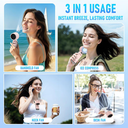 PlayHot Portable Handheld Cooling Fan, Travel Essentials, Gifts for Women