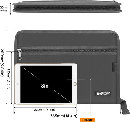 ENGPOW Expanding File Folder,Fireproof 13 Pockets Document Organizer Bag