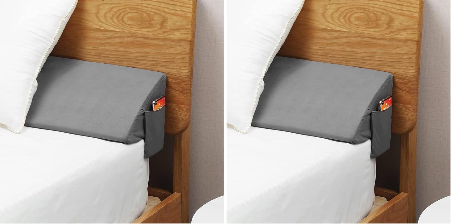 Vekkia 34" Extra-Long Wedge Pillow, 5.5" Bed Wedge Pillow for Sleeping,Gray