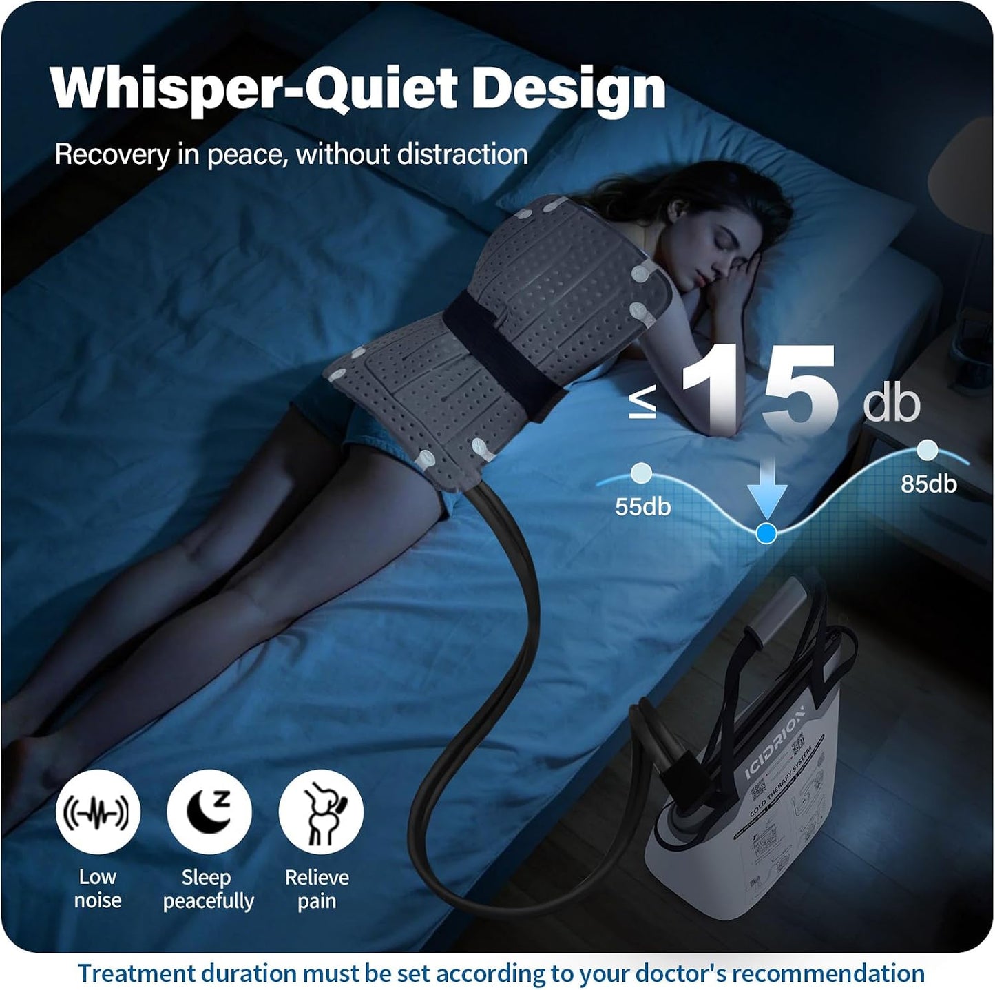Cold Therapy Machine, Programmable Ice Machine for Shoulder After Surgery, Portable Shoulder Replacement Recovery System, Cryotherapy Pain Relief with Pad