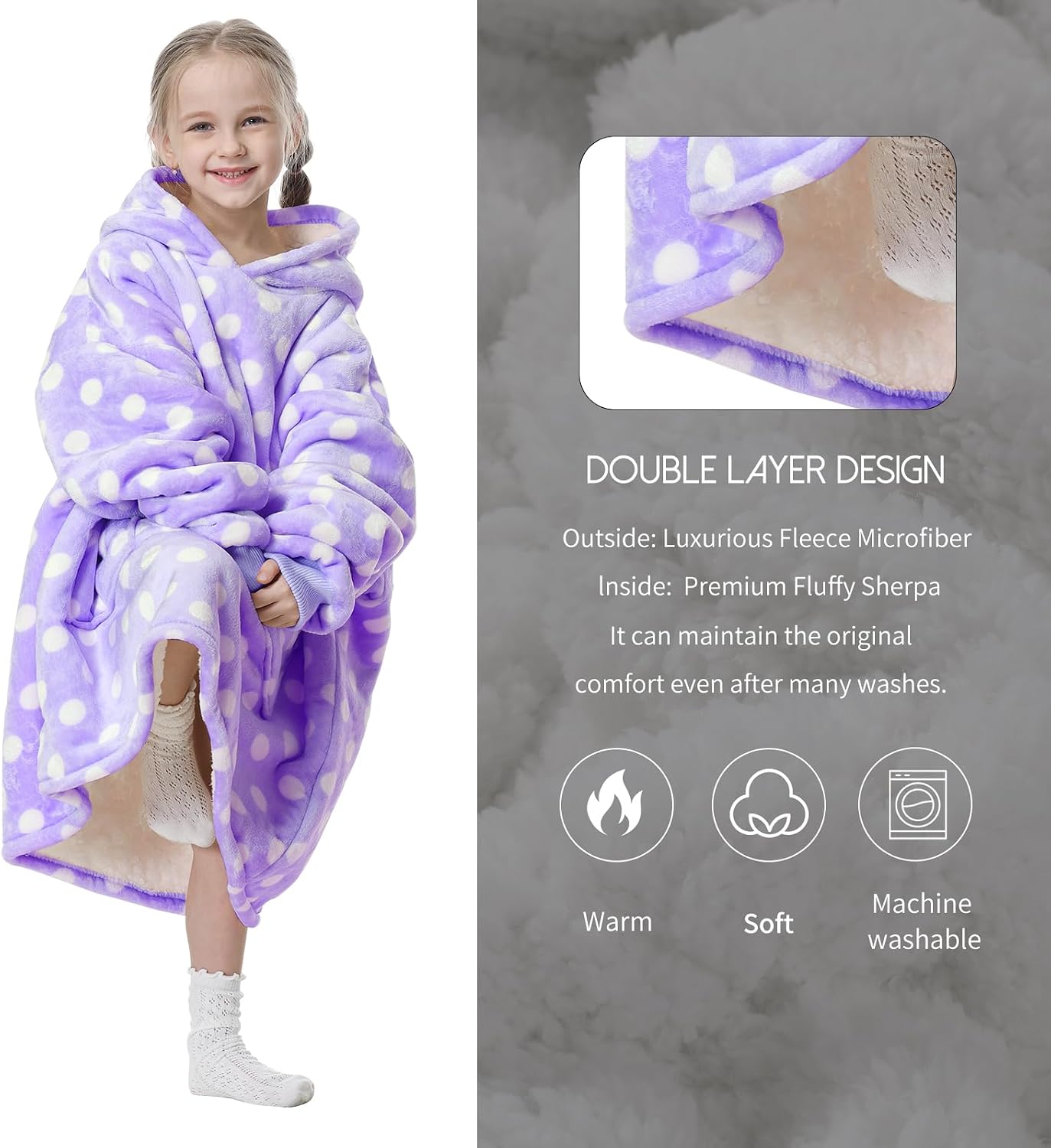 Aemicion Strawberry Blanket Hoodie,Oversized Sherpa Wearable Hooded Blanket,Warm Cozy Sweatshirt Gifts for Women Girls Adult