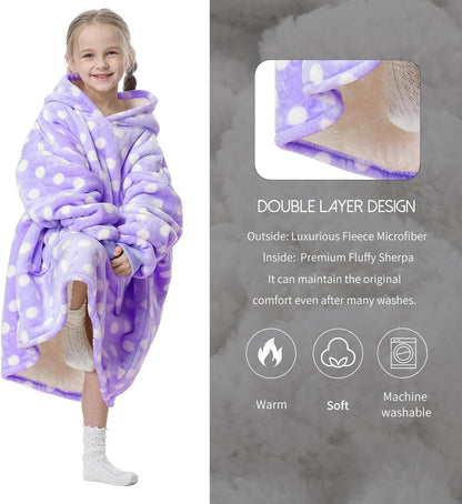 Aemicion Strawberry Blanket Hoodie,Oversized Sherpa Wearable Hooded Blanket,Warm Cozy Sweatshirt Gifts for Women Girls Adult