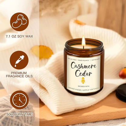 6-Pack Scented Candles for Home, 3.5 Oz Soy Wax Aromatherapy Candle Gift Set, Lavender Chamomile, Eucalyptus Mint & Vanilla, Birthday Gifts for Women, Thank You Graduation Gifts