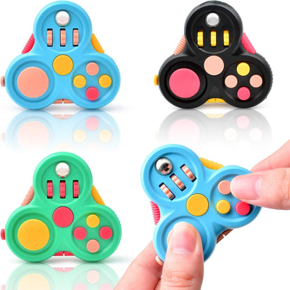 Yrissmiss Fidget Toys for Adults, Fidget Pad Easter Basket Stuffers for Boys Girls,Stress Relief Cube Clicker Controller with Quiet Fidgets,ADHD Autism Fidget Spinner for Office Desk Travel
