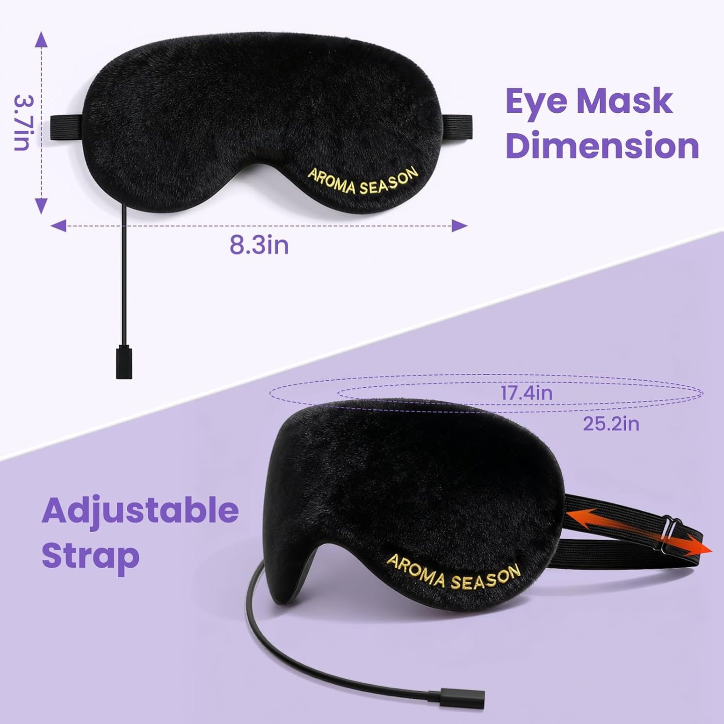 Aroma Season Heated Eye Mask for Dry Eyes, Warm Eye Compress with 4 Heat & time Levels, Washable Eye Heating Pad Blepharitis, Styes, Travel, Improved Sleep, Gift (Gray)