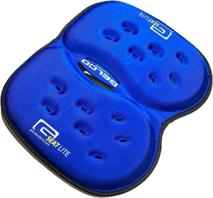 GSeat Lite Travel Gel and Foam Cushion - for Back Pain, Sciatica, Pressure Relief, and Tailbone Discomfort - Promotes Healthy Posture - Ergonomic Comfort - for Car, Commute, Airplane and Travel