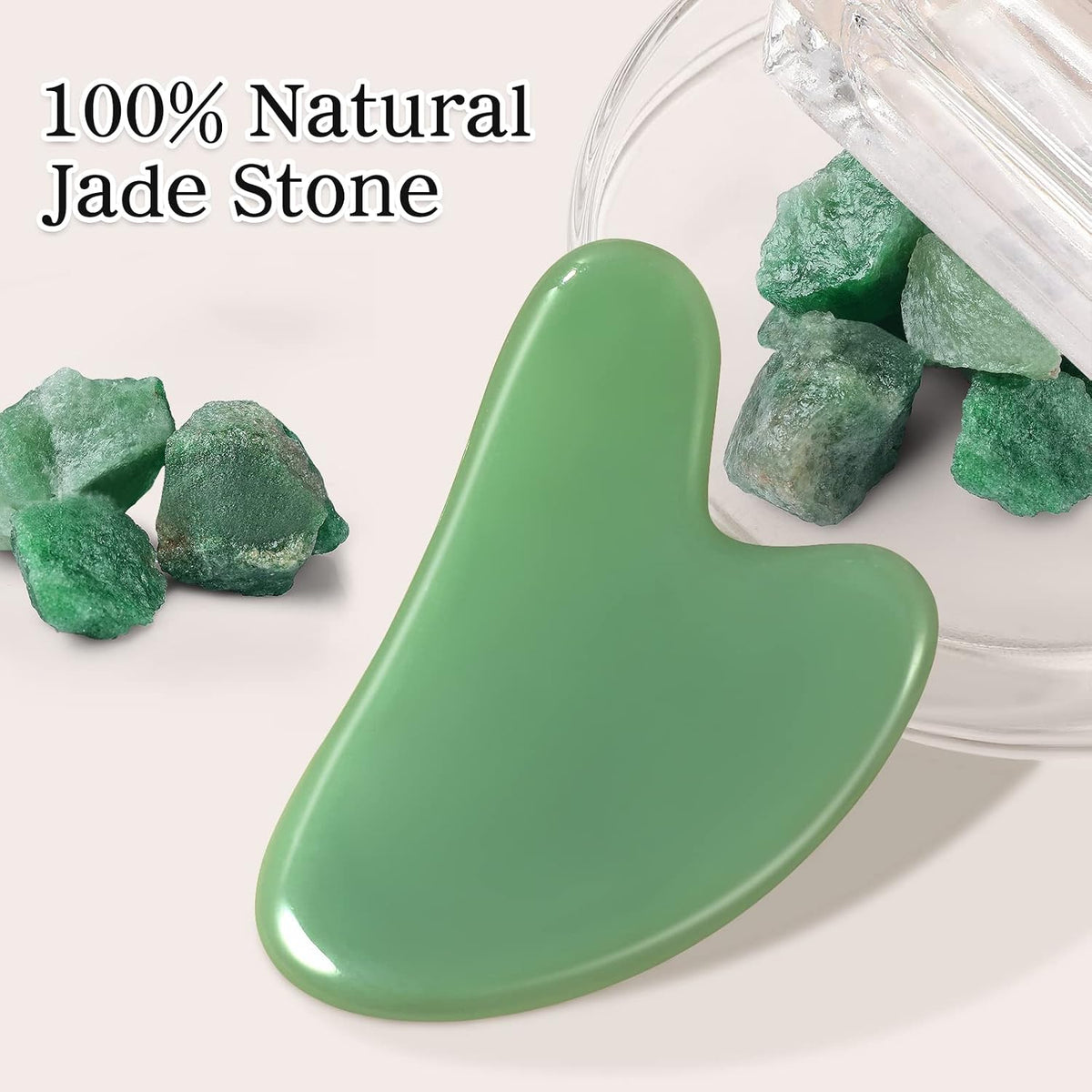 rosenice Gua Sha Facial Tools Guasha Tool Gua Sha Jade Stone Manual Massage Sticks for Jawline Sculpting and Puffiness Reducing for Face Body Tensions Reduce Festive Gifts