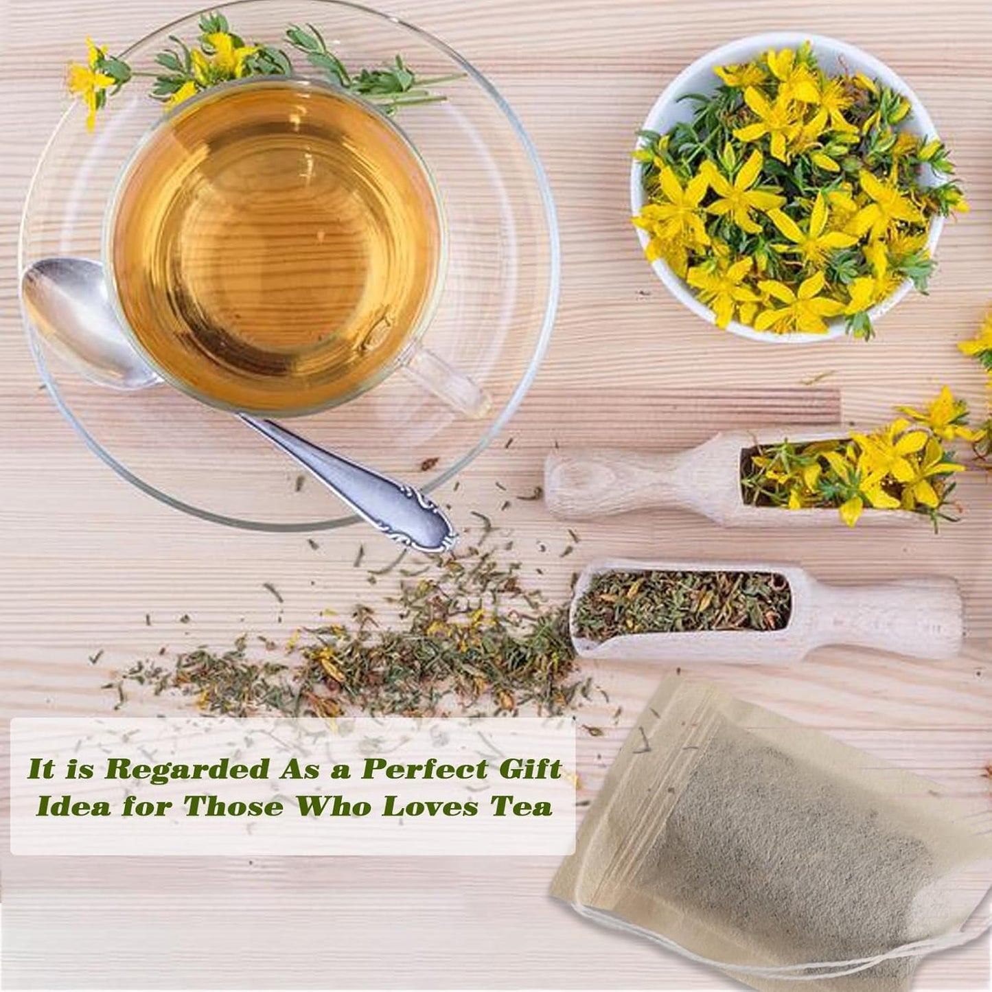 NEPAK 600 Pcs Disposable Tea Bags with Drawstring,Tea Filter Bags,Empty Tea Bags for Loose Leaf Tea(2.36 x 3.15 inch)
