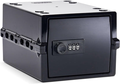 Lockabox Mini™ | Small Lock Box with Combination Lock (Half Letter Sized) | Mini Lockable Box for Small Medicines, Snacks & Mobile Phones | External Size 8.8 x 6.1 x 4.7 Inches (Crystal)