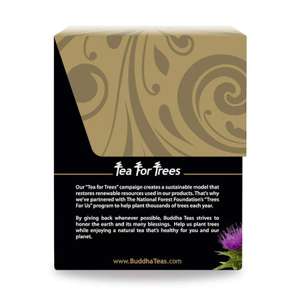 Buddha Teas - Organic Milk Thistle Tea - Herbal Tea - Single Ingredient - Mild, Earthy, Nutty Taste - Enjoy Hot or Cold - Caffeine Free - 100% Kosher & Non-GMO - 18 Tea Bags (Pack of 1)