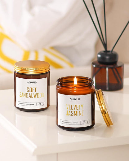 AOOVOO Scented Candles - 4PC Candle Set, 36 oz Soy Candles