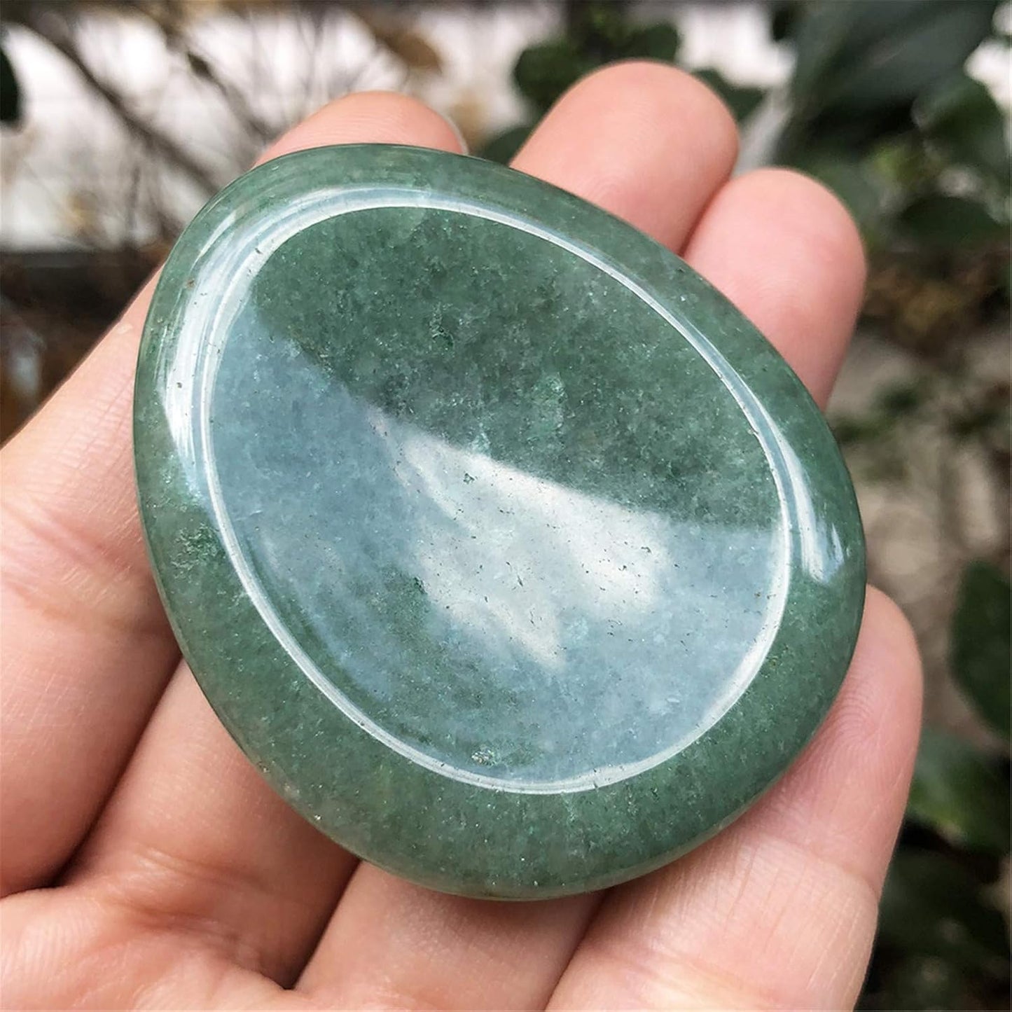 Fekuar Natural Moonstone Crystal Thumb Worry Stone, Hand Carved Healing Crystal Teardrop Pocket Worry Stones for Anxiety Stress Relief Meditation