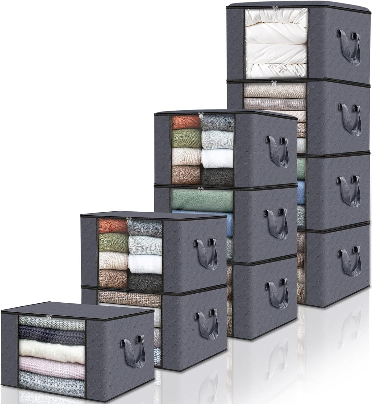 Fab totes Storage Bags for Clothes Blanket Storage Bins with Lids
