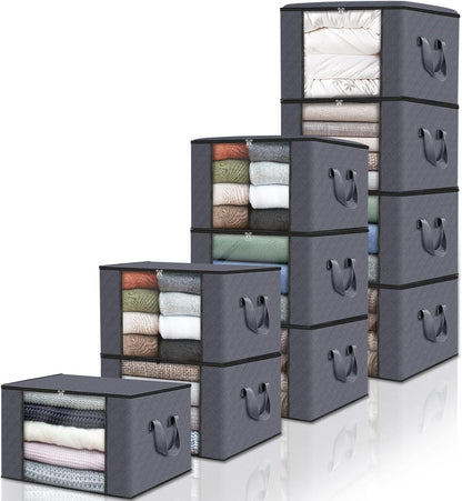 Fab totes Storage Bags for Clothes Blanket Storage Bins with Lids