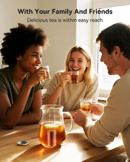 House Again Large Tea Infusers, Extra Fine Mesh Tea Strainers for Loose Tea, Slim Threaded Lid & 304 Stainless Steel, Filter Bags Diffusers, Loose Leaf Tea Steeper for Brew Tea Spices & Seasonings